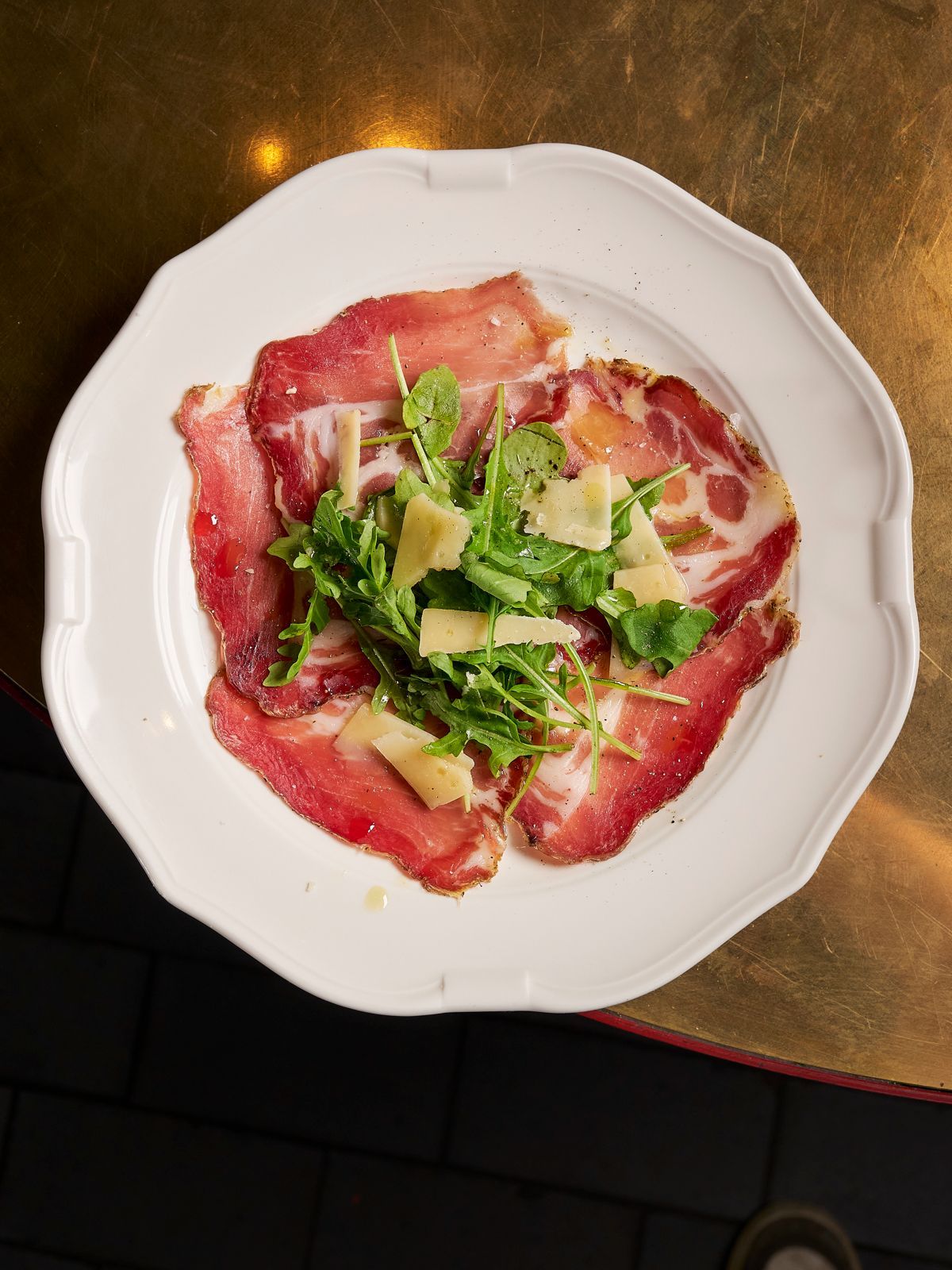 Coppa with rocket and parmesan